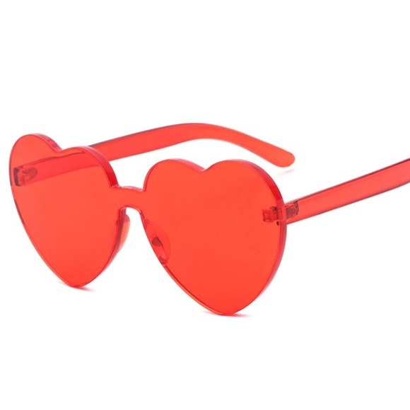Heart Shape Rimless Sunglasses - Picture 4 of 6